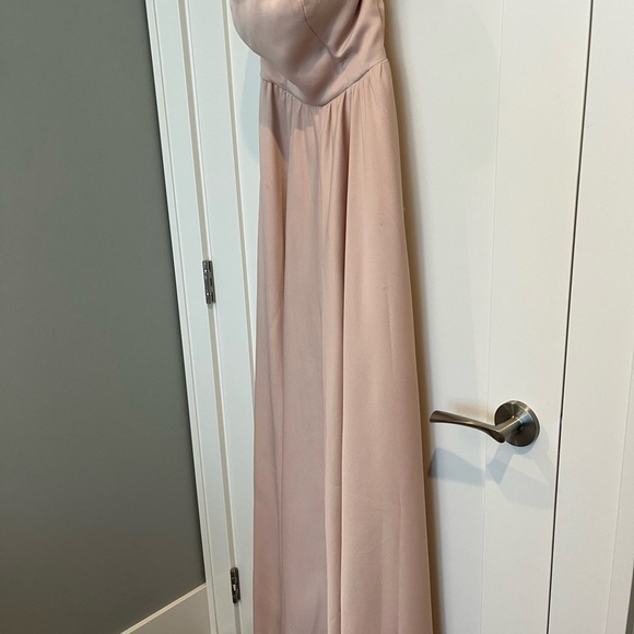 Anthropologie BHLDN Elsie Straight-Neck Satin A-Line Gown - Picture 6 of 16